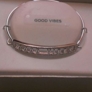 Fine Silver Plated Good Vibes Bracelet